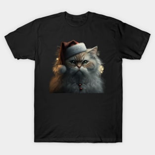 Meowy Catmas cat christmas tree xmas girls boys funny santa Sticker T-Shirt